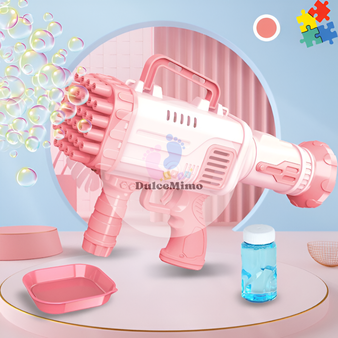 🔫✨ Pistola de Burbujas Arcoíris 🌈 | ¡Diversión sin fin!